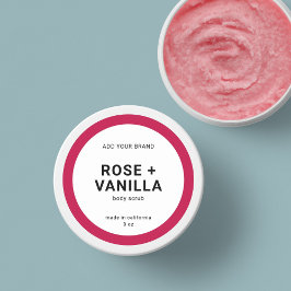 Redigerbar Färg Modern Minimalist Product Label Runt Klistermärke