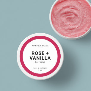 Redigerbar Färg Modern Minimalist Product Label Runt Klistermärke