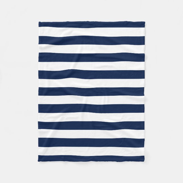 Redigerbar Färg och vit Rand Fleecefilt (Framsidan)