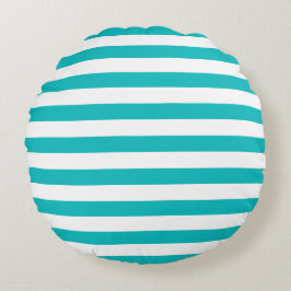 Redigerbar Färg och vit Rand Rund Kudde