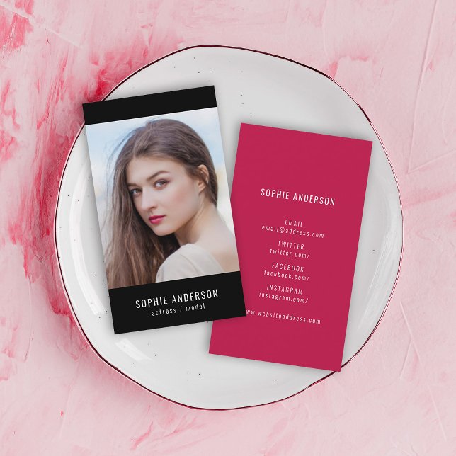 Redigerbar färg Profilbild för sociala medier Visitkort (Skapare uppladdad)