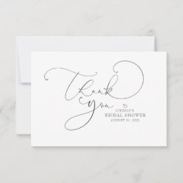 Redigerbar Färg Söt Skrift Bröllopsdusch Tack