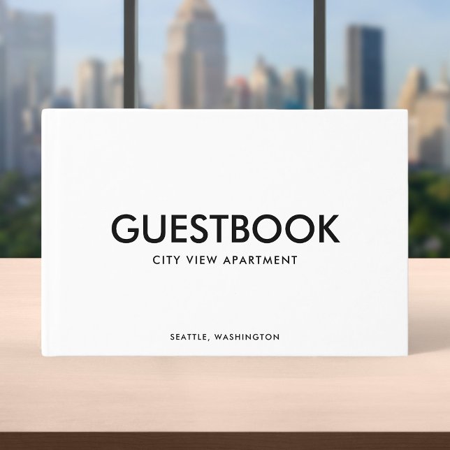 Redigerbar Färg Stilig Sans Serif Modern Gästböcker (Skapare uppladdad)