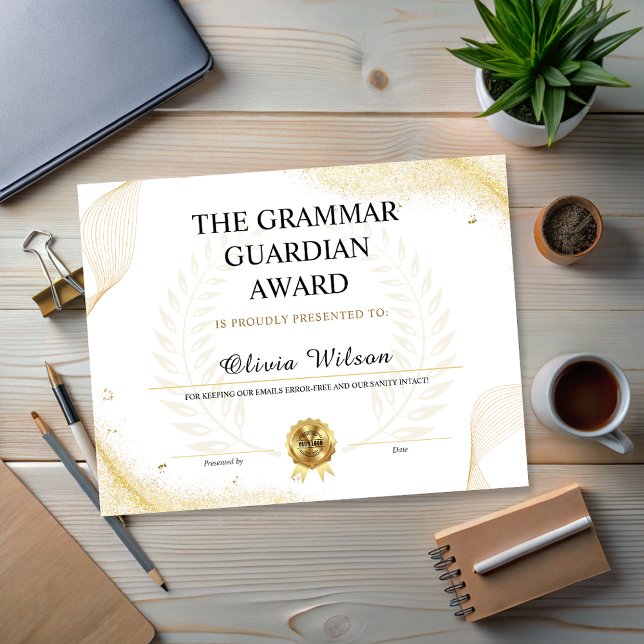 Redigerbar felbedömning av medarbetares kollegor (Editable Funny Employee Colleagues Appreciation Award)