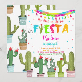 Redigerbar Fiesta-Födelsedagsfest Inbjudningar