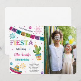 Redigerbar Fiesta Foto Inbjudan