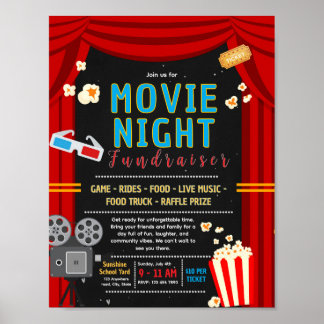 Redigerbar filmgavalkort för välgörenhet poster