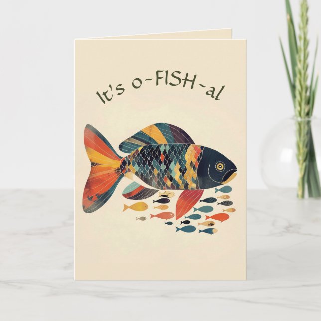 Redigerbar fisk blir officiellt gammal på födelsed kort (Framsida)