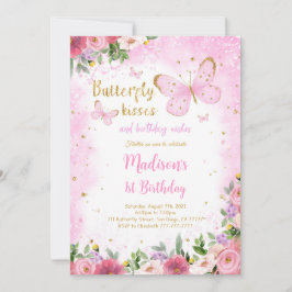 Redigerbar fjärilsinbjudan inbjudningar