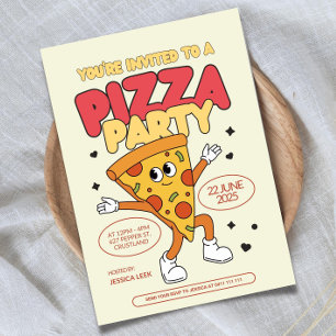 Redigerbar födelsedagsinbjudan mall för Pizzafest,