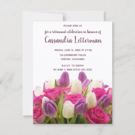 Redigerbar födelsedagsinbjudan med blomsterbukett inbjudningar