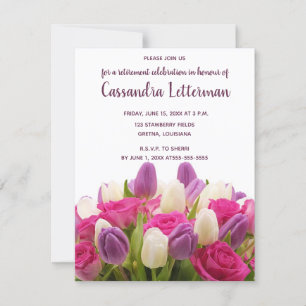 Redigerbar födelsedagsinbjudan med blomsterbukett inbjudningar