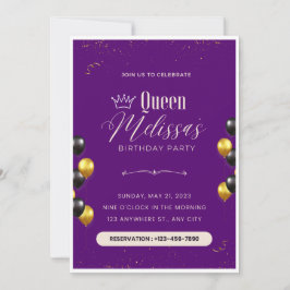 Redigerbar födelsedagsinbjudan med bubblor inbjudningar