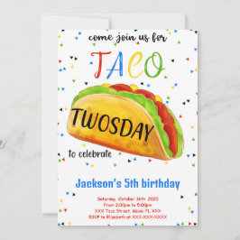 Redigerbar födelsedagsinbjudan till taco inbjudningar
