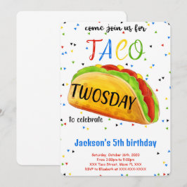 Redigerbar födelsedagsinbjudan till taco inbjudningar