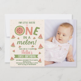 Redigerbar för barn för inbjudan till Watermelon B