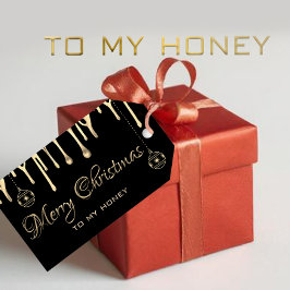 Redigerbar för Märkrn Honung Guld som kör honung J Presentetikett