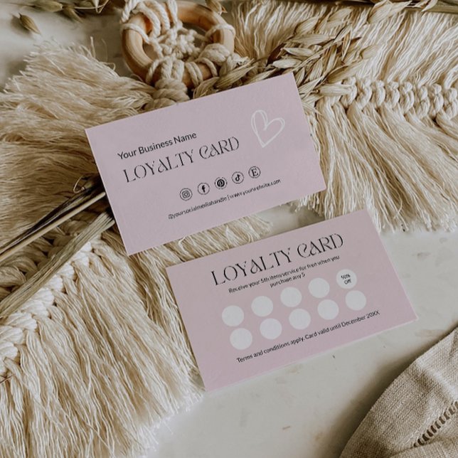 Redigerbar förmånskortsmall. lojalitetskort (Editable Loyalty Card Template,)