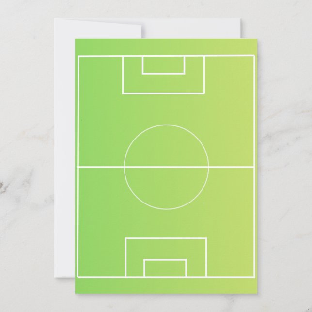 Redigerbar fotbollstematisk födelsedagsinbjudan inbjudningar (Baksida)