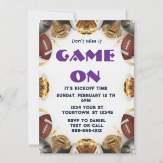 Redigerbar fotbollstinvitation till tittarparty 20 inbjudningar