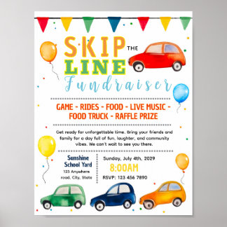 Redigerbar fundraiser-flygblad som hoppar över kön poster