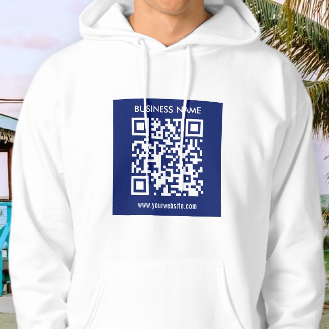 Redigerbar (genererad omedelbart) QR-kod | Blå flo Hoodie (Skapare uppladdad)