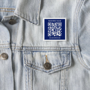 Redigerbar (genererad omedelbart) QR-kod Blå flo Knapp