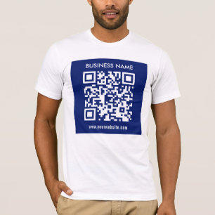 Redigerbar (genererad omedelbart) QR-kod Blå flo T Shirt