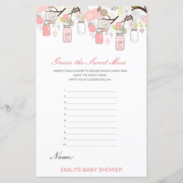 Redigerbar Gissa den söta röra, smutsig blöja (Framsida)