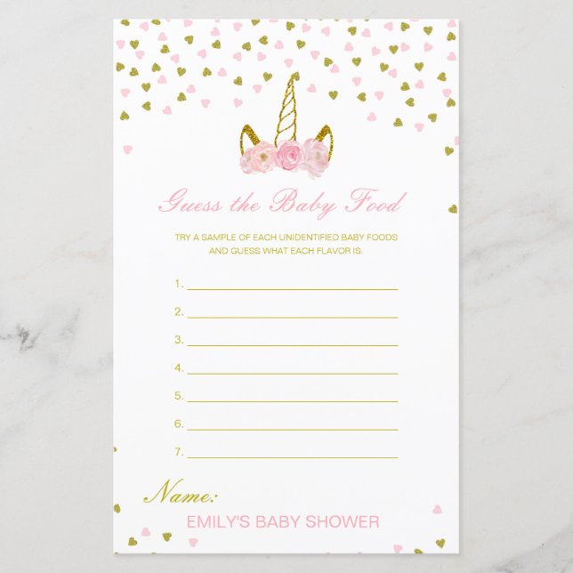 Redigerbar gissning på Baby-babybabyspelet (Framsida)