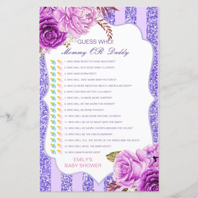 Redigerbar gissning: Vem, Mamma eller Pappa babyvi (Framsida)