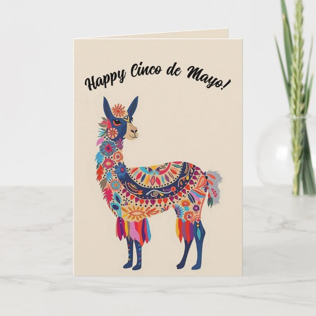 Redigerbar Glad Cinco de Mayo Kort (Framsida)