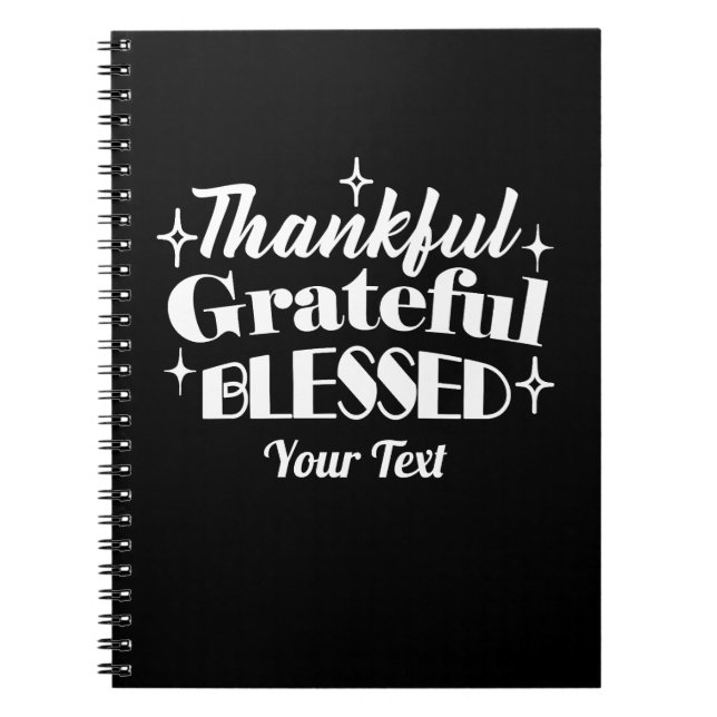 Redigerbar gnistrande Thanksgiving, offertdesign Anteckningsbok (Framsidan)