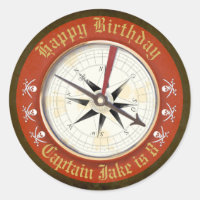 Redigerbar Grattis på födelsedagen Compass Pirat