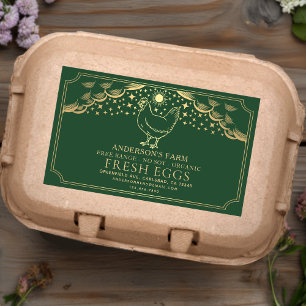 Redigerbar Grönt Witchy Tarot Eggs Family Farm-eti Rektangulärt Klistermärke