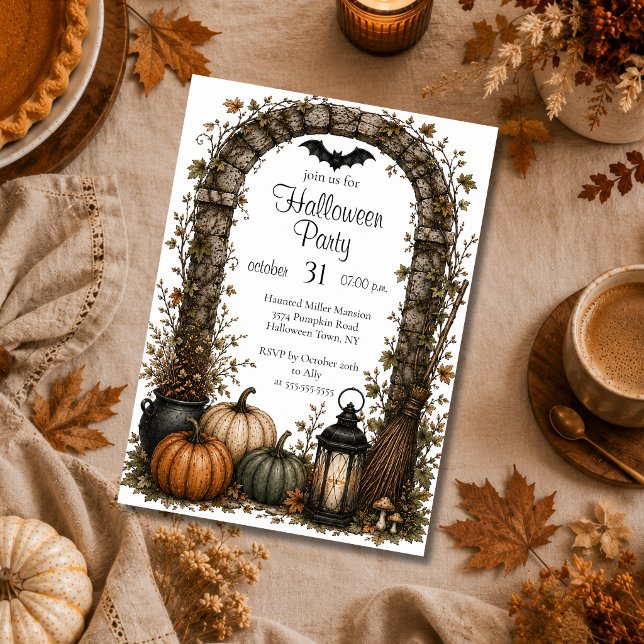 Redigerbar Halloween-festinvitation Inbjudningar (Skapare uppladdad)