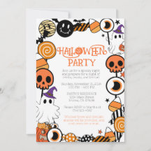 Redigerbar Halloween-festinvitation Mall