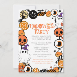 Redigerbar Halloween-festinvitation Mall