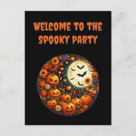 Redigerbar Halloween-festlig inbjudan vykort