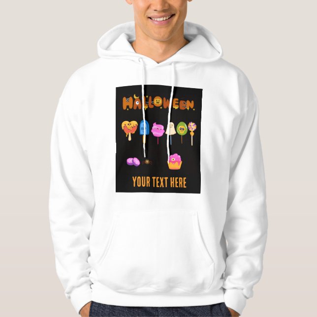 redigerbar halloween-godis hoodie (Framsida)