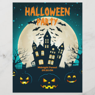Redigerbar Halloween, Halloween-kostymfest Reklamblad