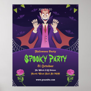 Redigerbar Halloween-inbjudan, Halloween-fest  Poster
