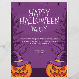 Redigerbar Halloween-inbjudan, Halloween-fest Reklamblad