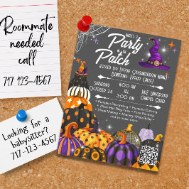 Redigerbar Halloween-insamlingsflygblad med QR-kod Reklamblad