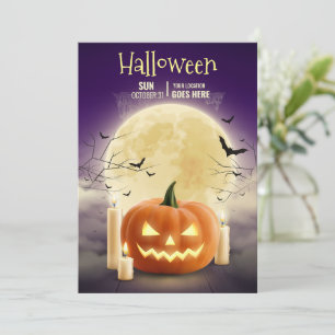Redigerbar Halloween-spökhusfest, Halloween Inbjudningar