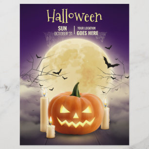 Redigerbar Halloween-spökhusfest, Halloween Reklamblad