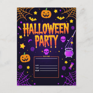 Redigerbar Halloweenfest Helg Vykort