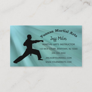 Redigerbar handledare för Martial Arts Visitkort