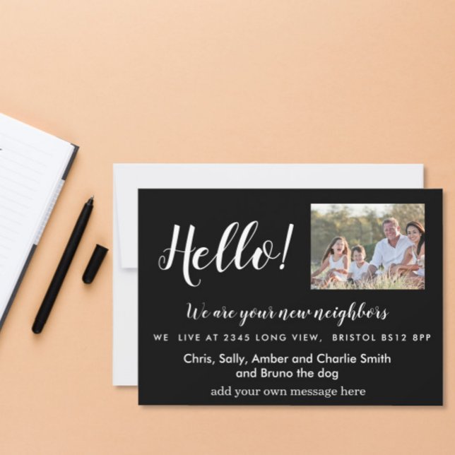 Redigerbar Hej granne, Ny adress, intro Inbjudningar (Skapare uppladdad)