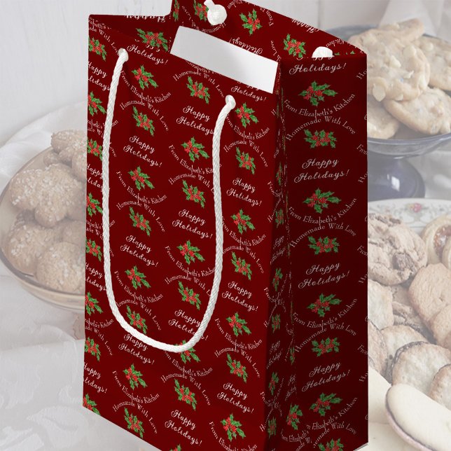 Redigerbar Helgdag Baking Gift Red Glad helg (Skapare uppladdad)
